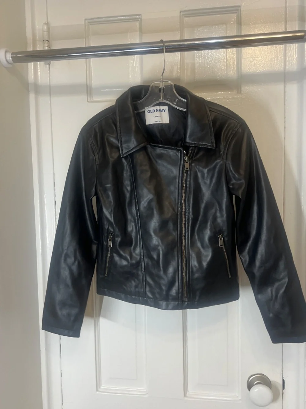 Old Navy black moto